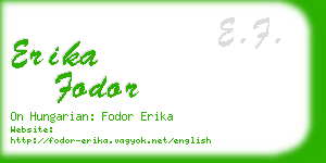 erika fodor business card